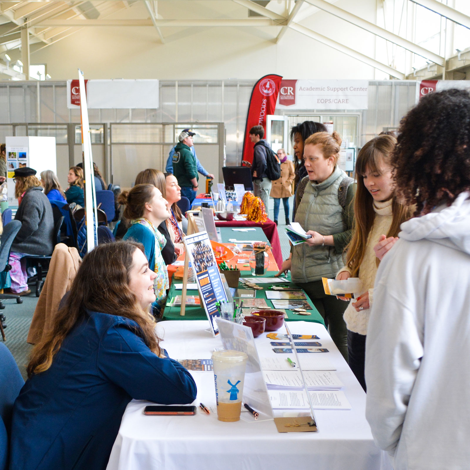 Students at a job fair